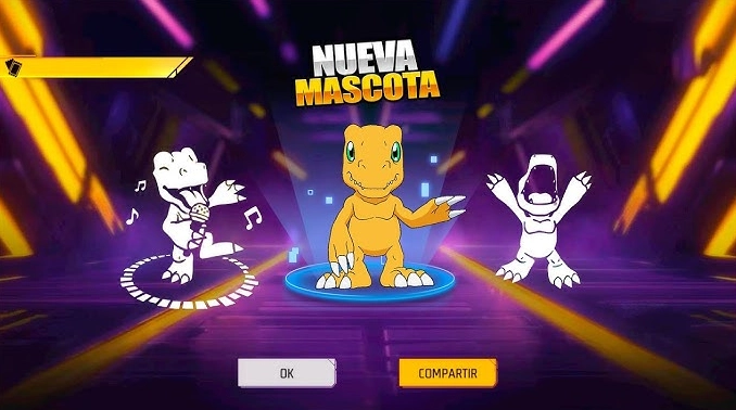 Nueva mascota de Free Fire x Digimon